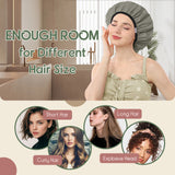 Years calm Luxury Shower Caps for Women Reusable Waterproof – Polka Dot Double Layer Bath Cap with Adjustable Elastic for Braids & Long Hair, Comfortable & Stylish, Versatile Use