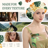 Years calm Shower Cap for Women Reusable Waterproof – Double Layer Elastic Cap with Tropical Botanical Print Shower Cap for Shower, Spa, Travel, Bath & Daily Hair Protection
