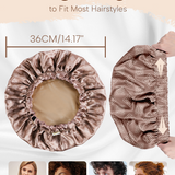 Years Calm Silk Bonnet for Sleeping Women & Men,  Large Adjustable Unisex Hair Bonnet,  Soft Breathable Double-Layer Satin Sleep Cap for Curly Hair, Natural Hair Care Night Caps