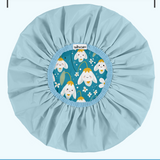 Years Calm Shower Caps For Women Reusable Waterproof，Pattern And Solid Color Dual-Layer Design For Dual-Layer Usable，Protects Hair In Shower, Spa, Cooking , Clean & Travel