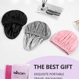 Yearscalm Reusable Waterproof Shower Caps for Women, Hair Caps for Showers, Double-Layer Elastic Design, for All Hairstyles, Travel-Friendly