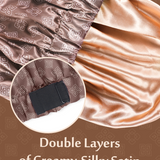 Years Calm Silk Bonnet for Sleeping Women & Men,  Large Adjustable Unisex Hair Bonnet,  Soft Breathable Double-Layer Satin Sleep Cap for Curly Hair, Natural Hair Care Night Caps