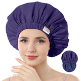 Yearscalm Reusable Waterproof Shower Caps for Women, Hair Caps for Showers, Double-Layer Elastic Design, for All Hairstyles, Travel-Friendly