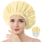 Yearscalm Reusable Waterproof Shower Caps for Women, Hair Caps for Showers, Double-Layer Elastic Design, for All Hairstyles, Travel-Friendly