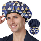 Years calm Shower Cap for Men, Waterproof Reusable Hair Cap with Dual-Layer Design, Reversible Double-Sided Use, Stretchable Elastic Band, Comfortable Fit for Shower, Gym, Hair Care & Travel
