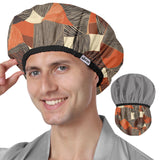 Years calm Shower Cap for Men, Waterproof Reusable Hair Cap with Dual-Layer Design, Reversible Double-Sided Use, Stretchable Elastic Band, Comfortable Fit for Shower, Gym, Hair Care & Travel