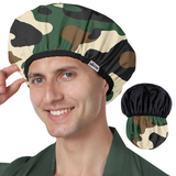 Years calm Shower Cap for Men, Waterproof Reusable Hair Cap with Dual-Layer Design, Reversible Double-Sided Use, Stretchable Elastic Band, Comfortable Fit for Shower, Gym, Hair Care & Travel