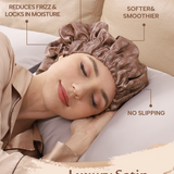 Years Calm Silk Bonnet for Sleeping Women & Men,  Large Adjustable Unisex Hair Bonnet,  Soft Breathable Double-Layer Satin Sleep Cap for Curly Hair, Natural Hair Care Night Caps