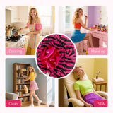 Years Calm Shower Caps for Women Reusable Waterproof, Double-Layer Extra Large Adjustable Elastic Hair Cap for Shower for Long Hair & Braids, Travel & Home