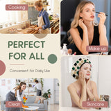 Years calm Luxury Shower Caps for Women Reusable Waterproof – Polka Dot Double Layer Bath Cap with Adjustable Elastic for Braids & Long Hair, Comfortable & Stylish, Versatile Use