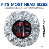 Years calm Shower Cap for Men, Waterproof Heat Cap for Deep Conditioning– Reusable Hair Treatment Cap with Foil Lining, Stretchable Elastic Band, Stylish Print, for  Steam Therapy, Hair Mask, Oil