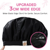 Years Calm Water-Activated Flower-Pattern Shower Cap, Waterproof Shower Cap for Women - Reusable, Satin Lining, Bathing Cap for Various Hairstyles, Fits Spa/Shower/Cooking