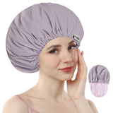 Years calm Shower Cap Reusable Waterproof, Double-Layer Hair Cap, with Elastic Band, Ideal for Shower, Spa, Travel & Cleaning