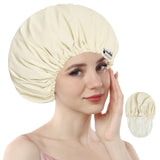 Years calm Shower Cap Reusable Waterproof, Double-Layer Hair Cap, with Elastic Band, Ideal for Shower, Spa, Travel & Cleaning