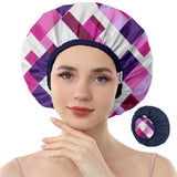 Years calm Shower Cap Reusable Waterproof - Double-Sided Memory Fabric for Women & Men, Shower Hat for Long/Short/Curly/Braids Hair, Spa, Travel - Flexi Elastic Band