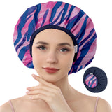 Years calm Shower Cap Reusable Waterproof - Double-Sided Memory Fabric for Women & Men, Shower Hat for Long/Short/Curly/Braids Hair, Spa, Travel - Flexi Elastic Band