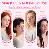 Years calm Detachable Bowknot Shower Cap for Women, Waterproof & Reusable Shower Cap with 2 Hair Tie, Double Layer, Satin Lined Shower Hat for Various Hairstyles, Fit Spa, Travel, Shower