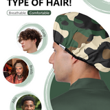 Years calm Shower Cap for Men, Waterproof Reusable Hair Cap with Dual-Layer Design, Reversible Double-Sided Use, Stretchable Elastic Band, Comfortable Fit for Shower, Gym, Hair Care & Travel