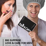 Years Calm Shower Cap Reusable Waterproof for Men, Fashion Dual-Layer Design, Protects Hair in Shower, Spa, Travel & Cooking, Adjustable Elastic for Comfortable Fit (Black & White, One Size)