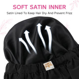 Years Calm Water-Activated Flower-Pattern Shower Cap, Waterproof Shower Cap for Women - Reusable, Satin Lining, Bathing Cap for Various Hairstyles, Fits Spa/Shower/Cooking