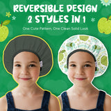 Years calm Kids Shower Cap, Waterproof Reusable Cartoon Bath Cap with Double Layers & Soft Elastic Band, Washable shower cap for kids, Great for Daily Bath