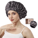 Years Calm Silk Bonnet for Sleeping Women & Men,  Large Adjustable Unisex Hair Bonnet,  Soft Breathable Double-Layer Satin Sleep Cap for Curly Hair, Natural Hair Care Night Caps