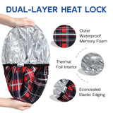 Years calm Shower Cap for Men, Waterproof Heat Cap for Deep Conditioning– Reusable Hair Treatment Cap with Foil Lining, Stretchable Elastic Band, Stylish Print, for  Steam Therapy, Hair Mask, Oil