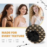 Years Calm Evil Eye Shower Caps for Women Reusable Waterproof, Pattern and Solid Color Dual-Layer Design, Hair Cap for Shower with Elastic Band, Fits Braids, Dreadlocks & Long Hair