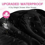 Years Calm Water-Activated Flower-Pattern Shower Cap, Waterproof Shower Cap for Women - Reusable, Satin Lining, Bathing Cap for Various Hairstyles, Fits Spa/Shower/Cooking