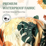 Years calm Shower Cap for Women Reusable Waterproof – Double Layer Elastic Cap with Tropical Botanical Print Shower Cap for Shower, Spa, Travel, Bath & Daily Hair Protection