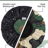 Years calm Shower Cap for Men, Waterproof Reusable Hair Cap with Dual-Layer Design, Reversible Double-Sided Use, Stretchable Elastic Band, Comfortable Fit for Shower, Gym, Hair Care & Travel