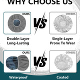 Years Calm Shower Cap Reusable Waterproof for Men, Fashion Dual-Layer Design, Protects Hair in Shower, Spa, Travel & Cooking, Adjustable Elastic for Comfortable Fit (Black & White, One Size)