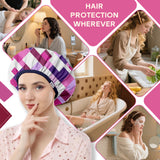 Years calm Shower Cap Reusable Waterproof - Double-Sided Memory Fabric for Women & Men, Shower Hat for Long/Short/Curly/Braids Hair, Spa, Travel - Flexi Elastic Band