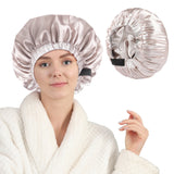 Years Calm Silk Bonnet for Sleeping Women, Double Layer Satin, Ajustable Elasticity Band， Hair Satin Bonnet for Sleeping  - Sleep Shower Caps